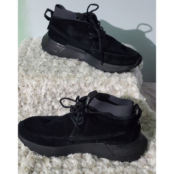 SNKR Project Black Suede Sock Boot Size 10 EU 43 Sneaker Athleisure Comfort - Picture 3 of 8